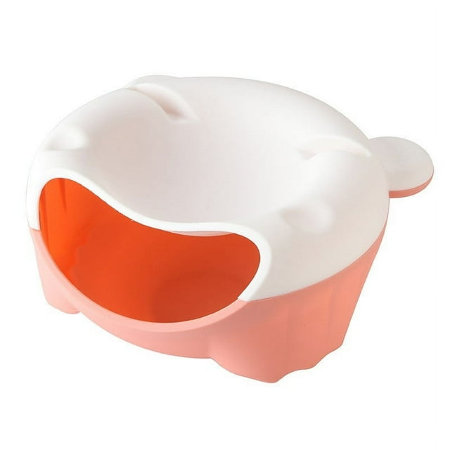 New Desktop Trash Can Lazy Fruit Snack Nut Melon And Fruit Bowl Double-layer Plastic Candy Basin