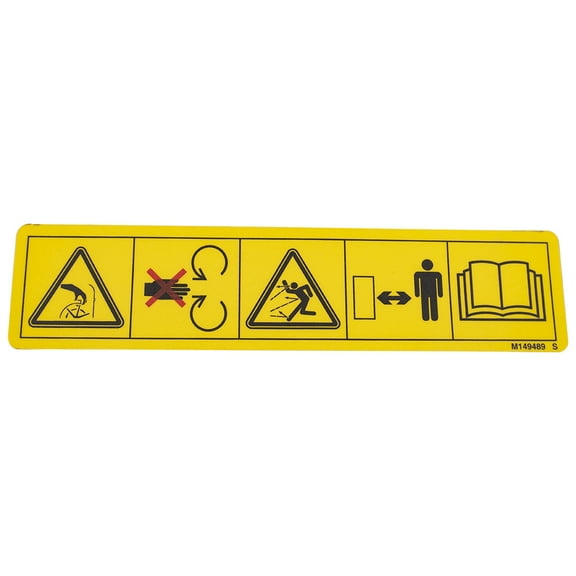 John Deere M149489 Safety Sign D100 D120 D140 D150 E120 E160 G110 LA100 X300