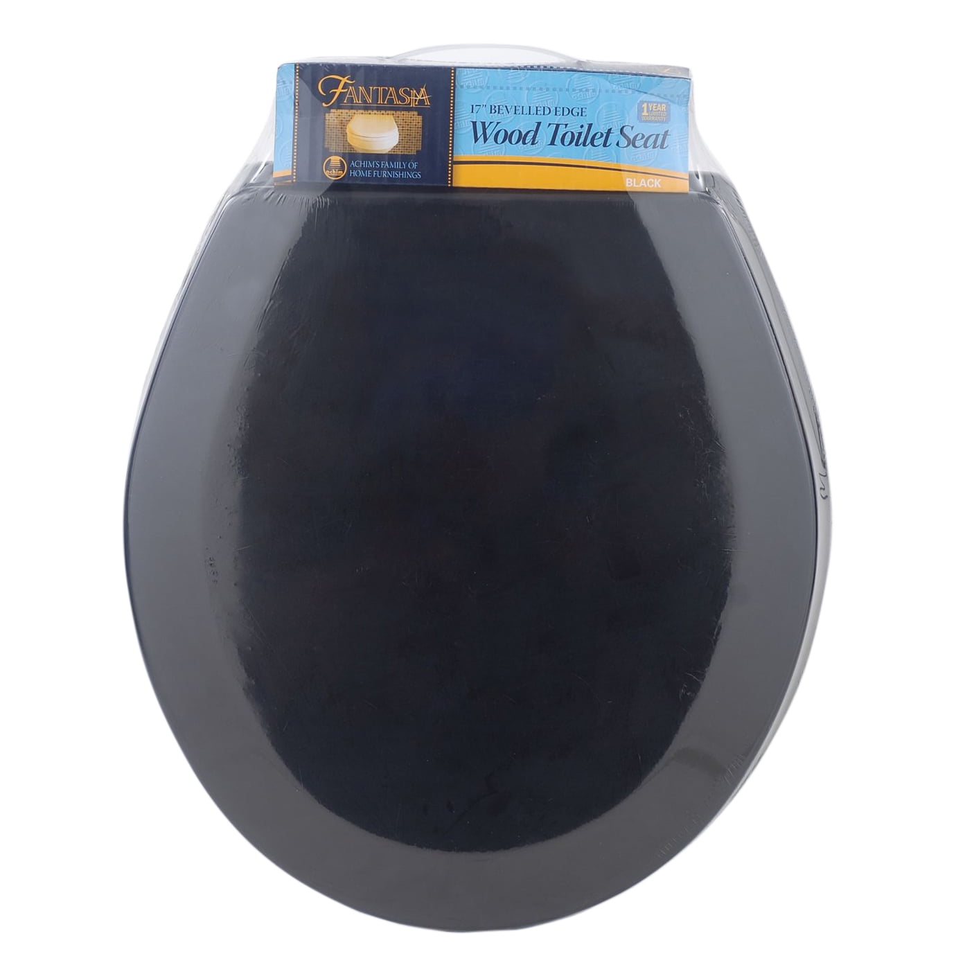 Ergode Fantasia 17 Inch Standard Wood Toilet Seat - Black