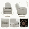 thumbnail image 4 of Spruce & Spring Modern Power Swivel Glider Recliner with Lumbar Support, Dove Gray, 4 of 13