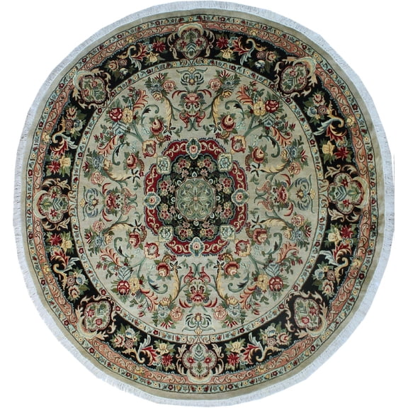 Wali Rami Grey/Black Rug, 8'1" x 8'0"