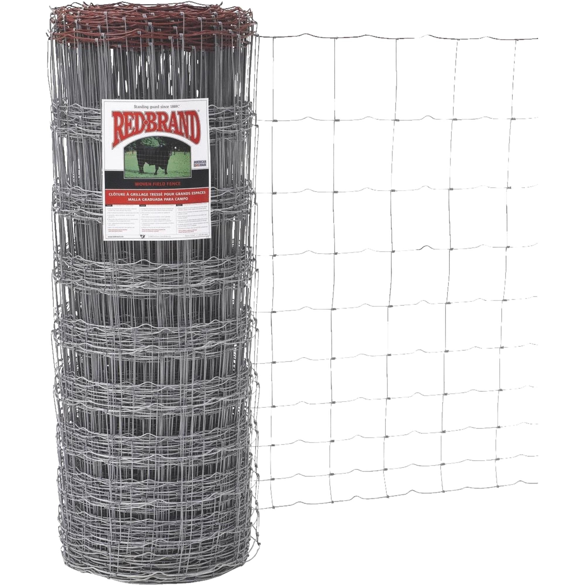Red Brand 70092 Field Fence, 330 ft L, 47 in H, 141/2 Gauge, Steel