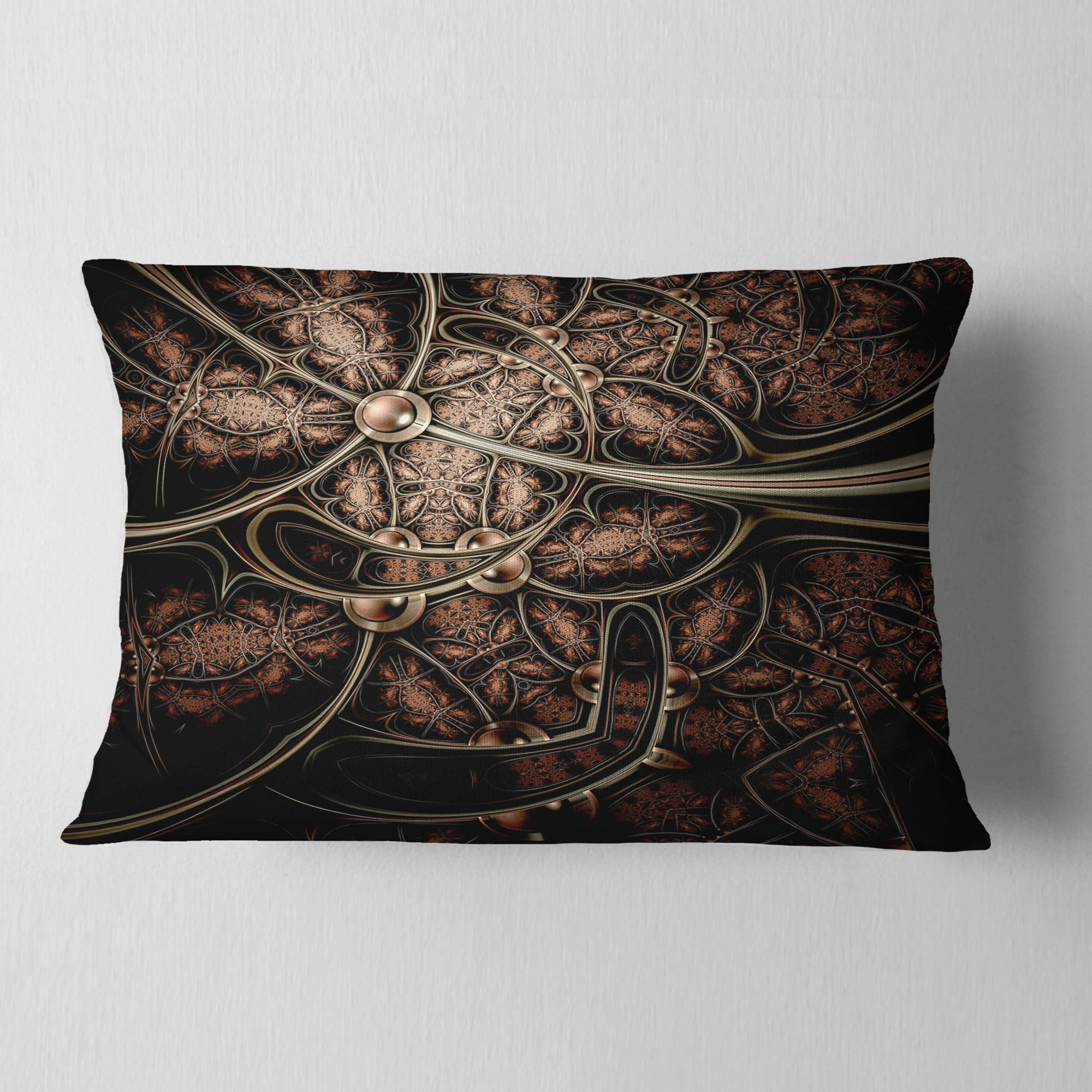 Designart Light Purple Metallic Fabric Pattern - Abstract Throw Pillow - 12x20