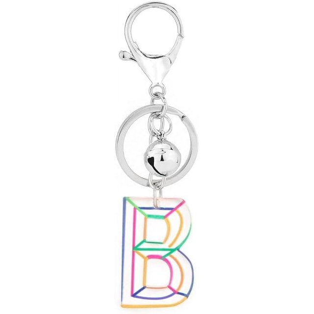 Letter Keychain,26 Letters A-Z Decorative Letter Keychain,Name Keychain for Women Girls Men Teenager Gift