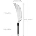 thumbnail image 5 of Nogis 14.47 Inch Silver Grease Handheld Stainless Steel Pasta Strainer Insert Drainer for Different Pot Pan Kitchen Tools (1 Pack, Stainless Steel Pot Strainer with Handle), 5 of 7