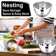thumbnail image 5 of Nesting Stainless Steel Mixing Bowls with Lids, 6-Piece Metal Bowls Set for Baking Cooking Salad Prep, Airtight Storage & Space Saving, 4.5 3 1.5 QT (Black), 5 of 6