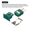 thumbnail image 4 of Conector de cable termopar tipo R/S Uxcell macho con socket de montaje en panel 220°C (428°F) para sensor de termopar 2 juegos, 4 of 6