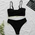 thumbnail image 3 of AMERTEER Women Wrap Bikini Set Push Up High Waisted 2 Piece Swimsuits, 3 of 6