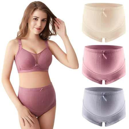 

Spdoo Women s Cotton Over/Under the Bump Maternity Panties Pregnancy Underwear 3 Pack