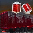 thumbnail image 6 of 2Pcs Universal Side Marker 2x2 Inch Trailer RV Marker LED Light - Red, 24V Waterproof Design Ideal for RVs, Campers, Trucks, Vans, Caravans, and Boats - Side Marker Indicator and Auxiliary Lamp, 6 of 8