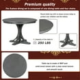 thumbnail image 5 of Retro Style 5 Piece Dining Set Kitchen Table Set with Curved Trestle Style Table Legs and 4 Upholstered Chairs, Table Set for 4 Persons Dining Room Table Set for Small Place, 5 of 9