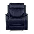 thumbnail image 4 of Valencia Ocean Blue Faux Leather Dual Power Recliner, 4 of 8