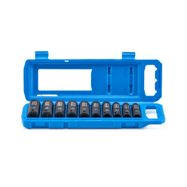 HART 10 Piece 3/8-inch CR-MO Impact Rated Socket Set, Metric Sockets