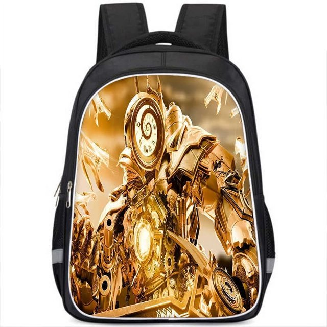 New Titan Clockman Backpack Sword-holding Titan Clockman Schoolbag Large Capacity Double-layer Primary School Kindergarten Backpack