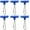 Blue-30pcs, variant on Fishing Sinker Slides with Snap, 30pack High-Strength Braid Line Sliders Saltwater Connector for Catfish Striper Surf Fishing Rig