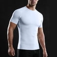 thumbnail image 4 of yillto Men Big and Tall Top Mock Neck Short Sleeve Shirts 3 Pack Undershirt Pullover Solid Color Tshirts, 4 of 5