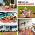 thumbnail image 3 of Coral Red Sunshine Sunflower Outdoor Rug 6x9 Ft, Non Slip Washable Area Rug, Pastoral Bees Farmhouse Floral Patio Rugs Carpet Runner, Large Floor Mat for Indoor/Outdoor Deck Porch Camping, 3 of 8