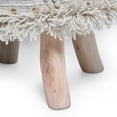thumbnail image 5 of Noble House Mosiac Boho 16" Wool Stool, Taupe, Natural, 5 of 5