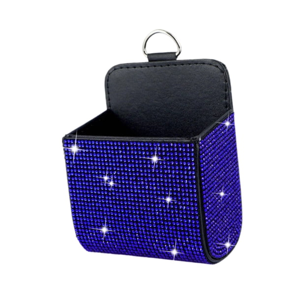 Bolsa de almacenamiento para la rejilla de ventilación del coche, soporte para teléfono, fácil instalación para hombres y mujeres. Azul