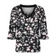 thumbnail image 5 of Camiseta Casual de Cuello Redondo de Manga Corta de las Mujeres con Pliegues Delanteros Y Mangas de Doblado, Blusa de Poliéster Suave para el Uso Diario de Primavera, 5 of 8