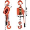 thumbnail image 2 of VEVOR Lever Block Chain Hoist 3Ton 6000LBS Chain Block 5FT Winch Lift Hoists with Hook, 2 of 9