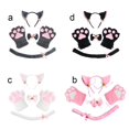 thumbnail image 4 of Jumpingount Conjunto de Cosplay de gato con orejas de cola de gatito dibujos animados ropa de juego de rol cómoda suministros de fiesta para Halloween Accesorio para el cabello Numero 3 Jumpingount AP007716-03, 4 of 6
