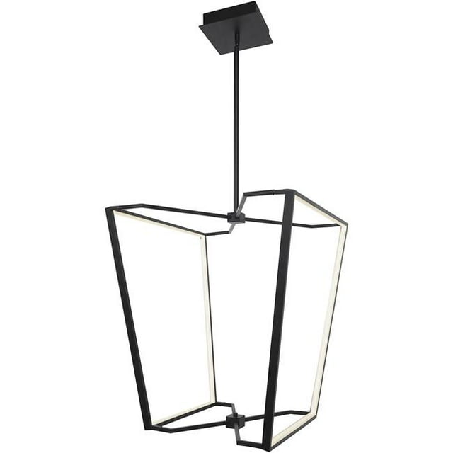 Dainolite CUR-2260C-MB Lustre 60W Curant, Noir Mat avec Diffuseur en Silicone Blanc
