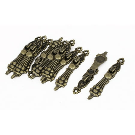 - Door Showcase Metal 62mm Long European Style Pull Handle Brass Tone 10pcs