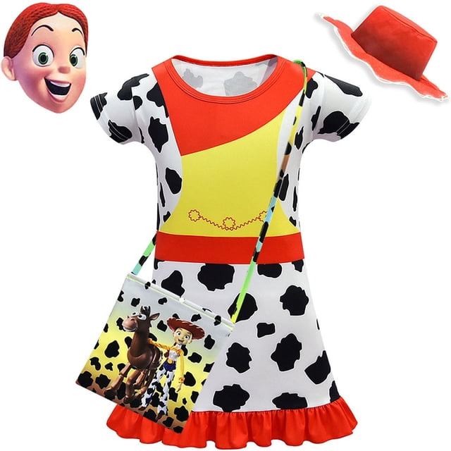 2022 nuevo juguete historia película Cosplay disfraz Buzz Lightyear Woody Jessie niños ropa conjunto Halloween actuación adolescentes niñas Dress7-8T Gao Jinjia LED