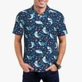 thumbnail image 1 of Balery Sea Sharks Camisa Polo de Hombre con Estampado, de Manga Corta y Tejido Medio, Camisa Tipo Golf Polo-Medium, 1 of 6