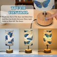 thumbnail image 3 of Touch Control Table Lamp with LED Bulb Bedside Lamp for Bedroom Living Room Watercolor Blue Butterfly, 3 of 8