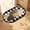 C, variant on AURIGATE Black White Checkered Pumpkin Diatom Ooze Doormat, 23.62x15.75 in Oval Absorbent Floor Mat, 4 Assorted Autumn Harvest Patterns for Entryway Decor