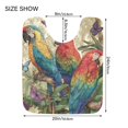 thumbnail image 2 of U-Shaped Toilet Mat Plush Bathroom Rug Mat Non Slip Bathroom Mats Colorful Beautiful Parrots, 2 of 4