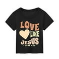 thumbnail image 2 of Girls T Shirts Graphic Print Crewneck Short Sleeve Summer Trendy Clothes, 2 of 3