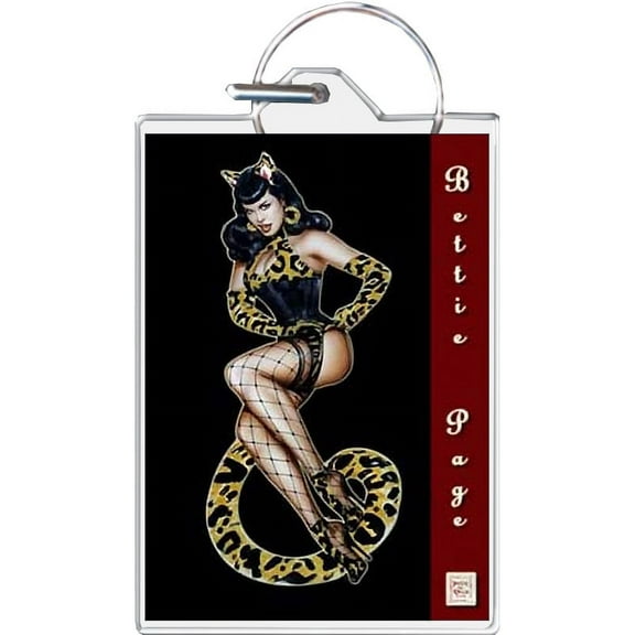 Bettie Page Tiger Girl Keychain