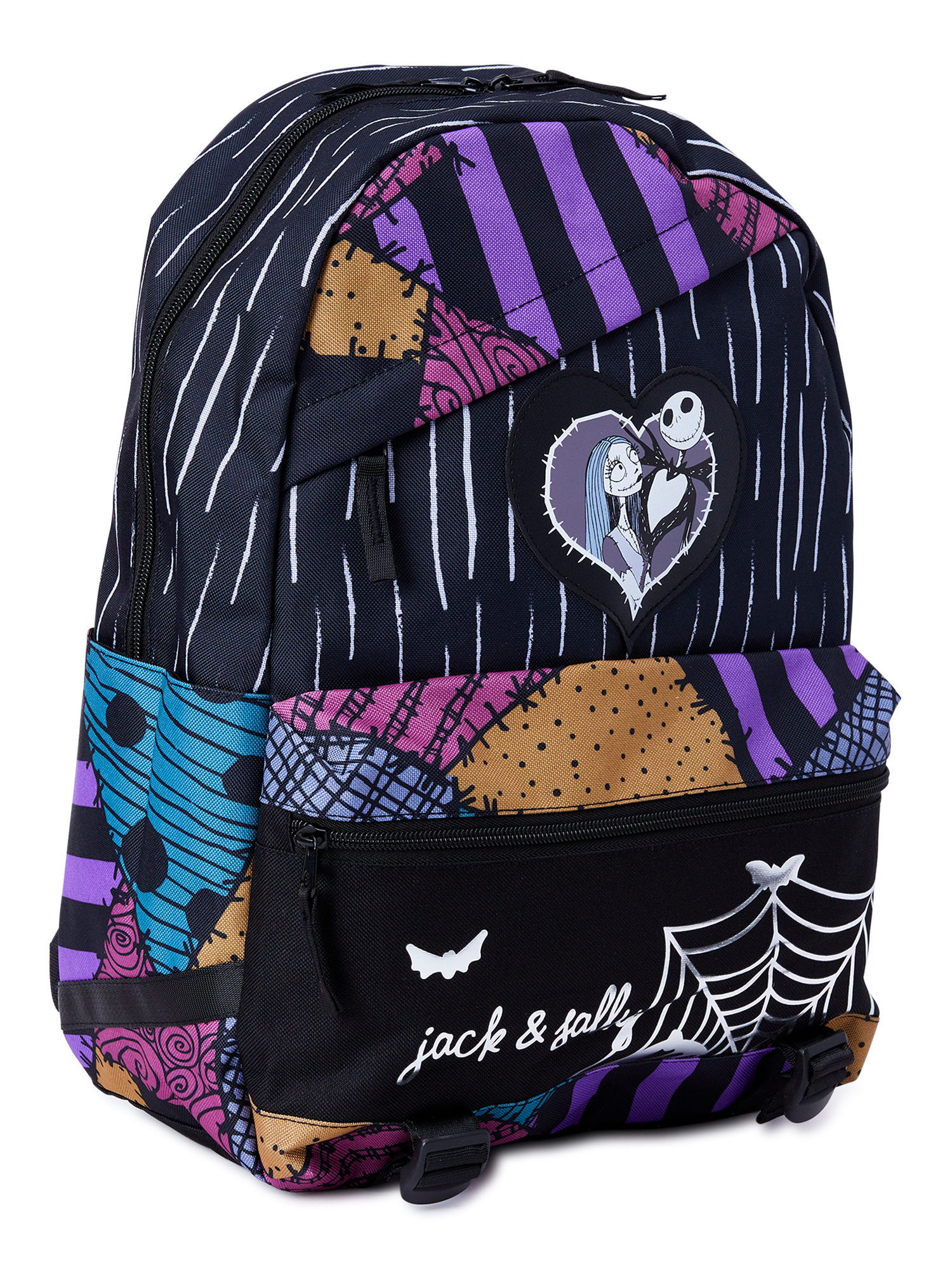 Disney The Nightmare Before Christmas Jack and Sally Unisex 18" Laptop Backpack, Black Multi-Color - image 2 of 5