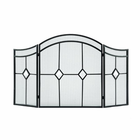 Pleasant Hearth Arched Diamond 3-Panel Fireplace Screen