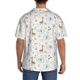 thumbnail image 3 of Disketp Elephants And Giraffes Men's Hawaiian, Shirts Button Down Holiday Beach Shirts-{sizeName}-Large, 3 of 5