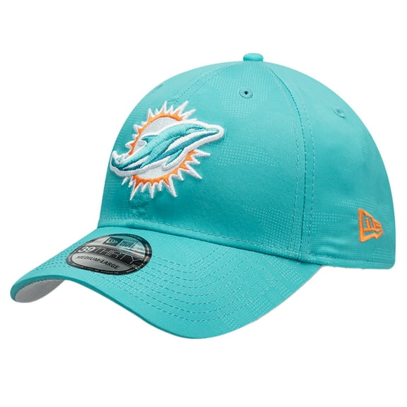 Men's New Era Aqua Miami Dolphins Tonal Camo 39THIRTY Stretch Fit Hat