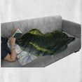 thumbnail image 6 of Mountain Soft Flannel Fleece Blanket, Aerial View of Jungle Forest on the Mountains Tropical Exotic Hawaii Nature, Cozy Plush for Indoor and Outdoor Use, 50" x 60", Green Blue White, by Ambesonne, 6 of 6