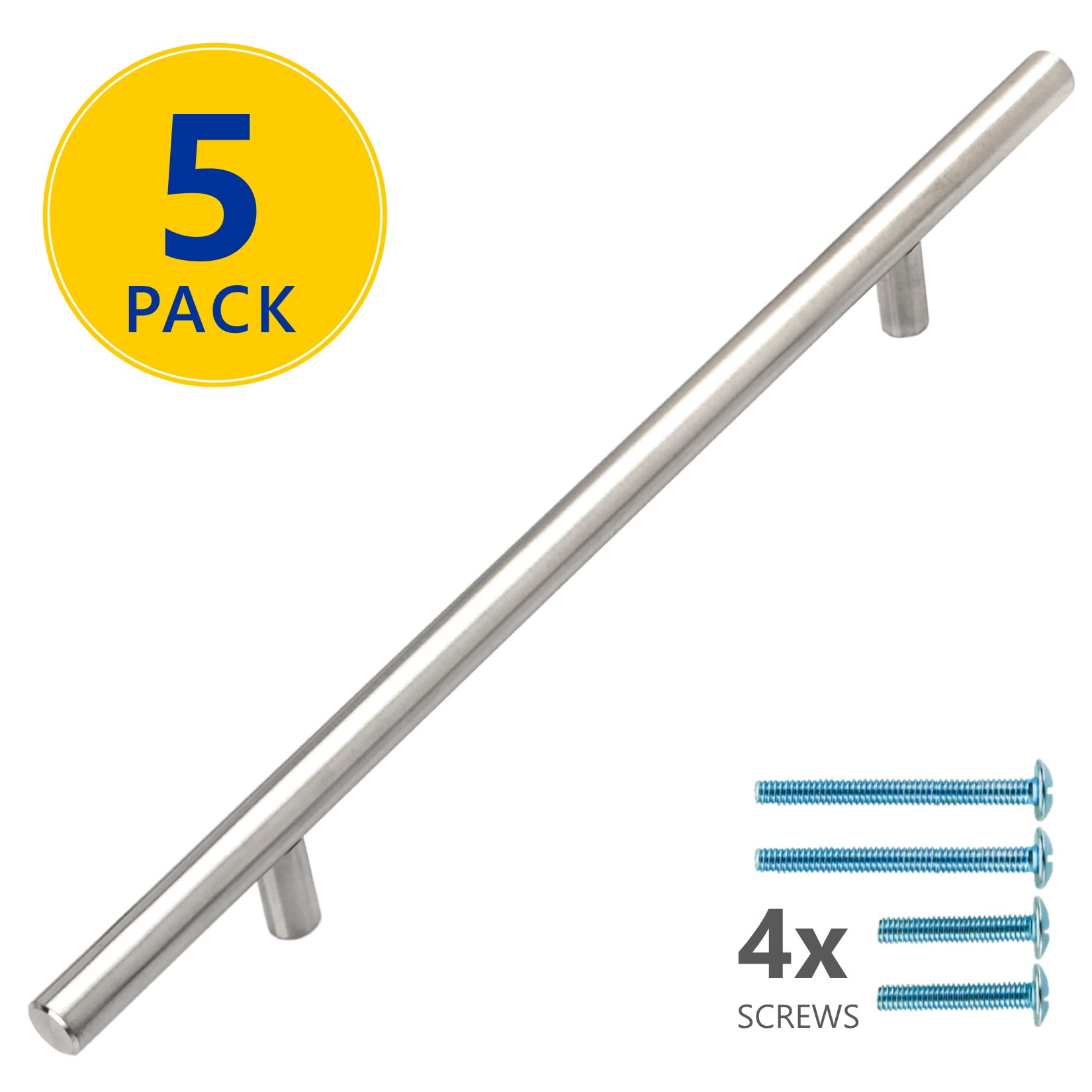 5 Pack 12 Stainless Steel T Bar Cabinet Pulls 7 9 16 Inch Hole