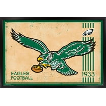 NFL Philadelphia Eagles - Retro Logo 14 Wall Poster, 14.725" x 22.375", Framed