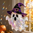 thumbnail image 2 of Halloween Witch Hat Ghost Hanging Ornament, Halloween Moonlight Witch Hat Ghost Window Hanging Sun Catcher, Halloween Decoration Indoor Outdoor for Home & Party, Gift, 2 of 8