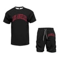thumbnail image 4 of Afdoent Mens Two Piece Outfits Men's Suits Pocket Outfit Short Sleeved T Shirt And Shorts Set For Everyday Casual Wear Parties Summer Events Lightweight Stretch Fabric Beach Clothes Fashion, 4 of 4