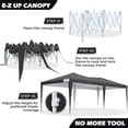 thumbnail image 5 of Quictent 10'x20' EZ Pop up Canopy Tent Party Tent Outdoor Canopy Event Gazebo,Black, 5 of 9