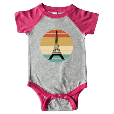 

Inktastic Paris Eiffel Tower Retro Sunset Gift Baby Boy or Baby Girl Bodysuit