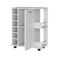 thumbnail image 5 of Miekor Furniture Culver Kitchen Island with Storage Shelves and Single Door Cabinet Push to open System W4US8693, 5 of 7