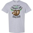thumbnail image 3 of Inktastic Our 1st Mother's Day Together Cute Mom and Baby Sloth T-Shirt, 3 of 5