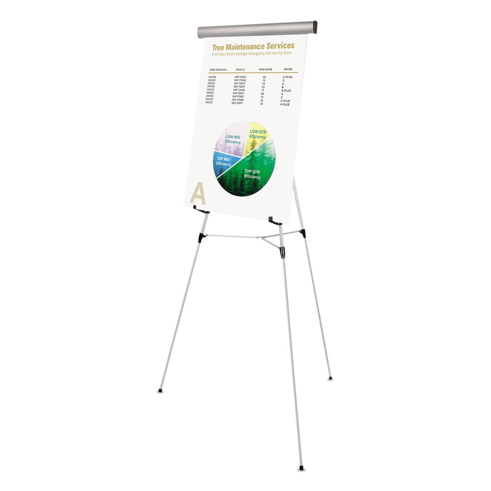 MasterVision 3-Leg Heavy-Duty Telescoping Display Easel, Silver