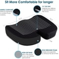 thumbnail image 3 of Comficlouds Seat Cushion & Lumbar Support Pillow for Office Chair,Orthopedic Car Seat Cushion Memory Foam Back Support, Black, 3 of 9
